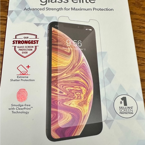 NWOT ZAGG INVISIBLE SHIELD | GLASS ELITE SCREEN PROTECTOR | for iPHONE Xs MAX | - Picture 3 of 4